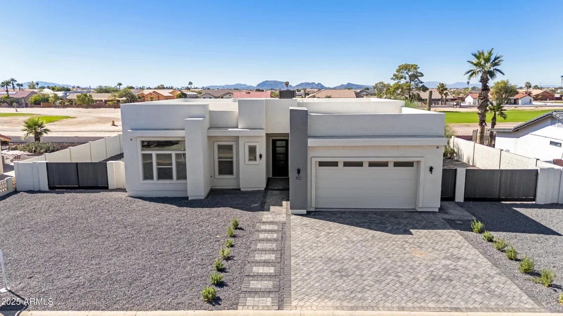 Street Elevation: Completed new construction ready for final walkthrough, from bare lot to handover with in-house crews.